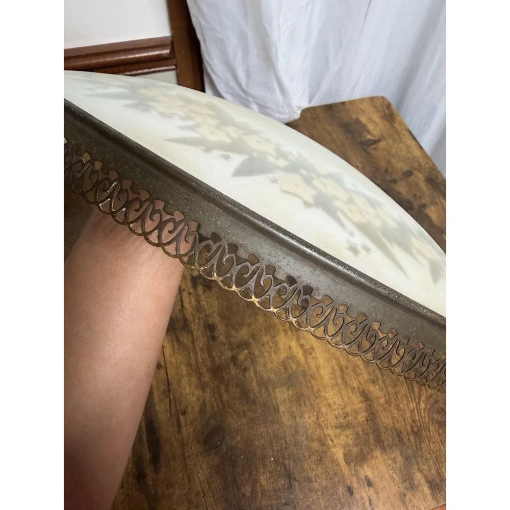 Art Deco Frosted Glass Floral Ceiling Light Shade 14